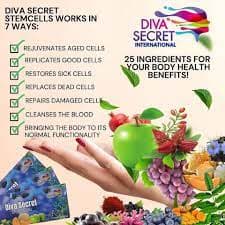 Diva Secret Stem cell pack of 10 contains Sachets 110 Each 3000 mg