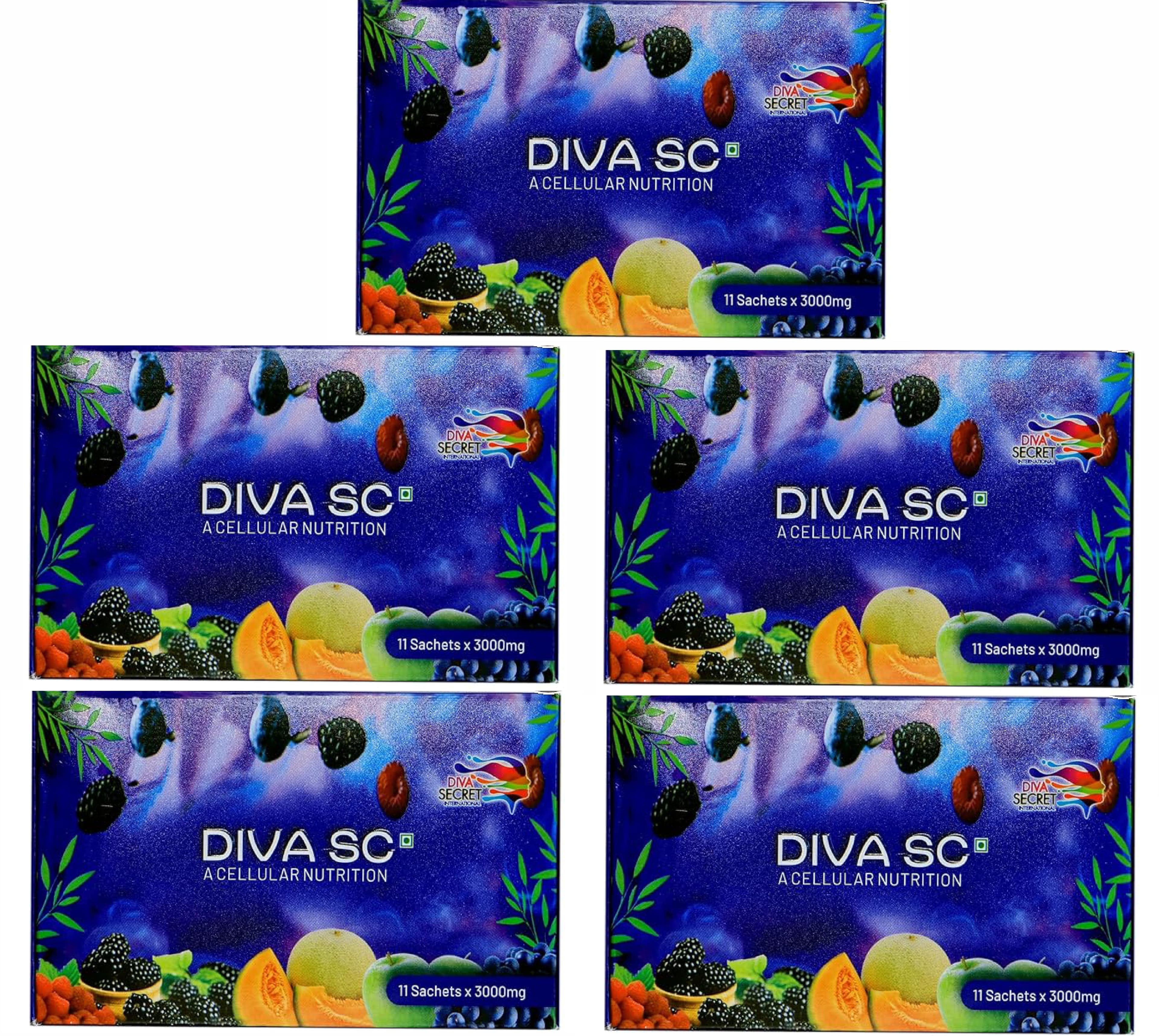 Diva Secret Stem cell pack of 5 contains Sachets 55 Each 3000 mg