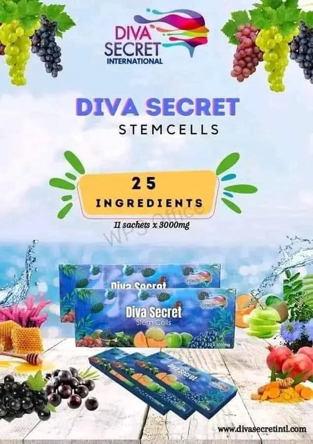 Diva Secret Stem cell pack of 5 contains Sachets 55 Each 3000 mg