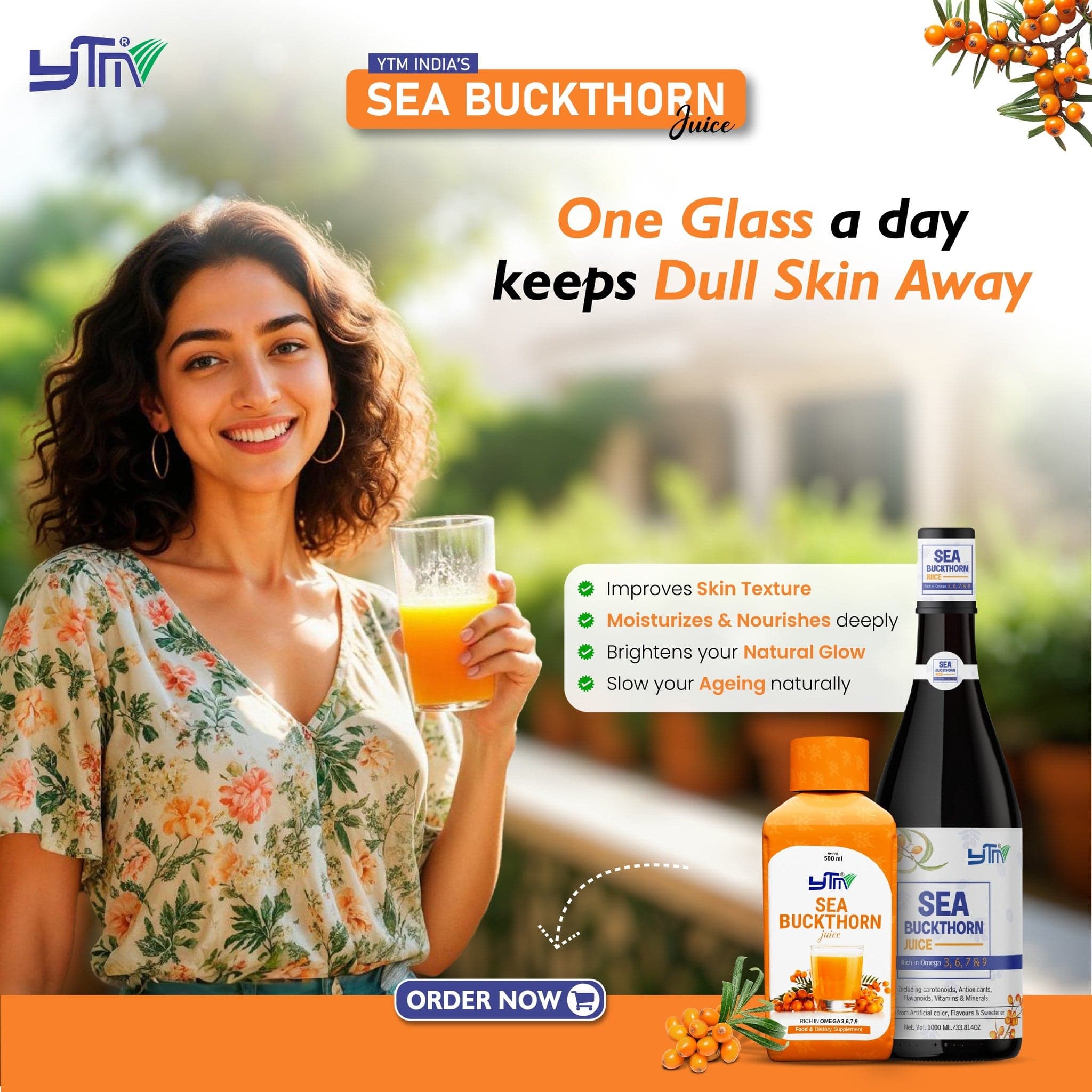 Sea Buckthorn Concentrated Juice Super Antioxidant Omega 7 (500 ml)