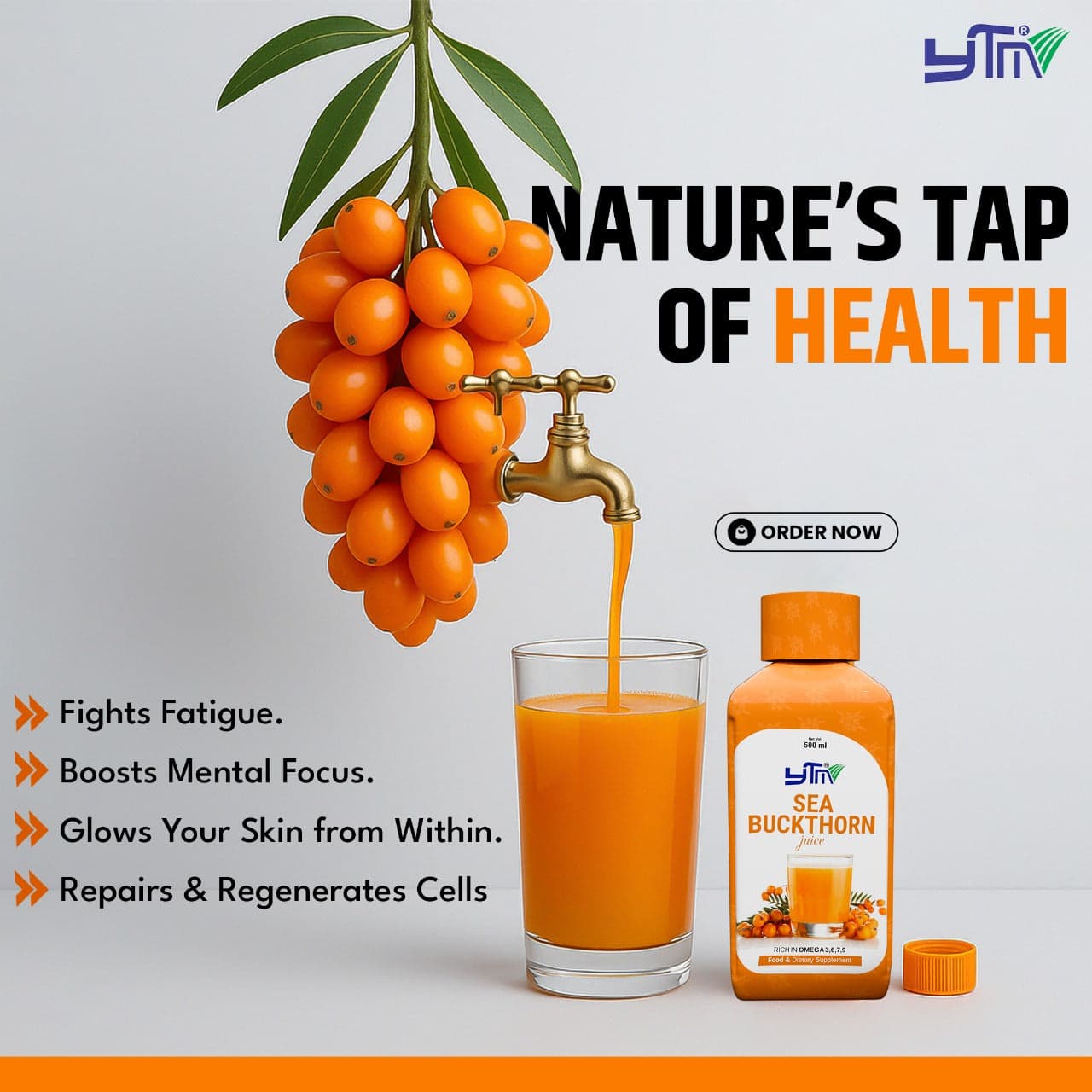 Sea Buckthorn Concentrated Juice Super Antioxidant Omega 7 (500 ml)