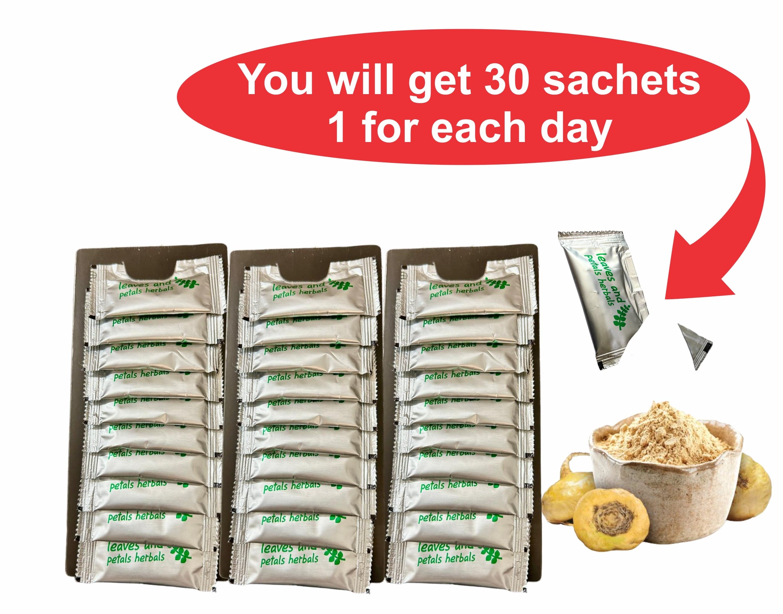 TONGKAT ALI PACK OF 2 CONTAINS 30 SACHETS 1.5G EACH Long Jack Tongkat Ali Extract Powder IMPORTED FROM MALAYSIA