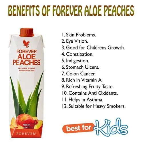 Forever Aloe Peaches (1 Ltr)