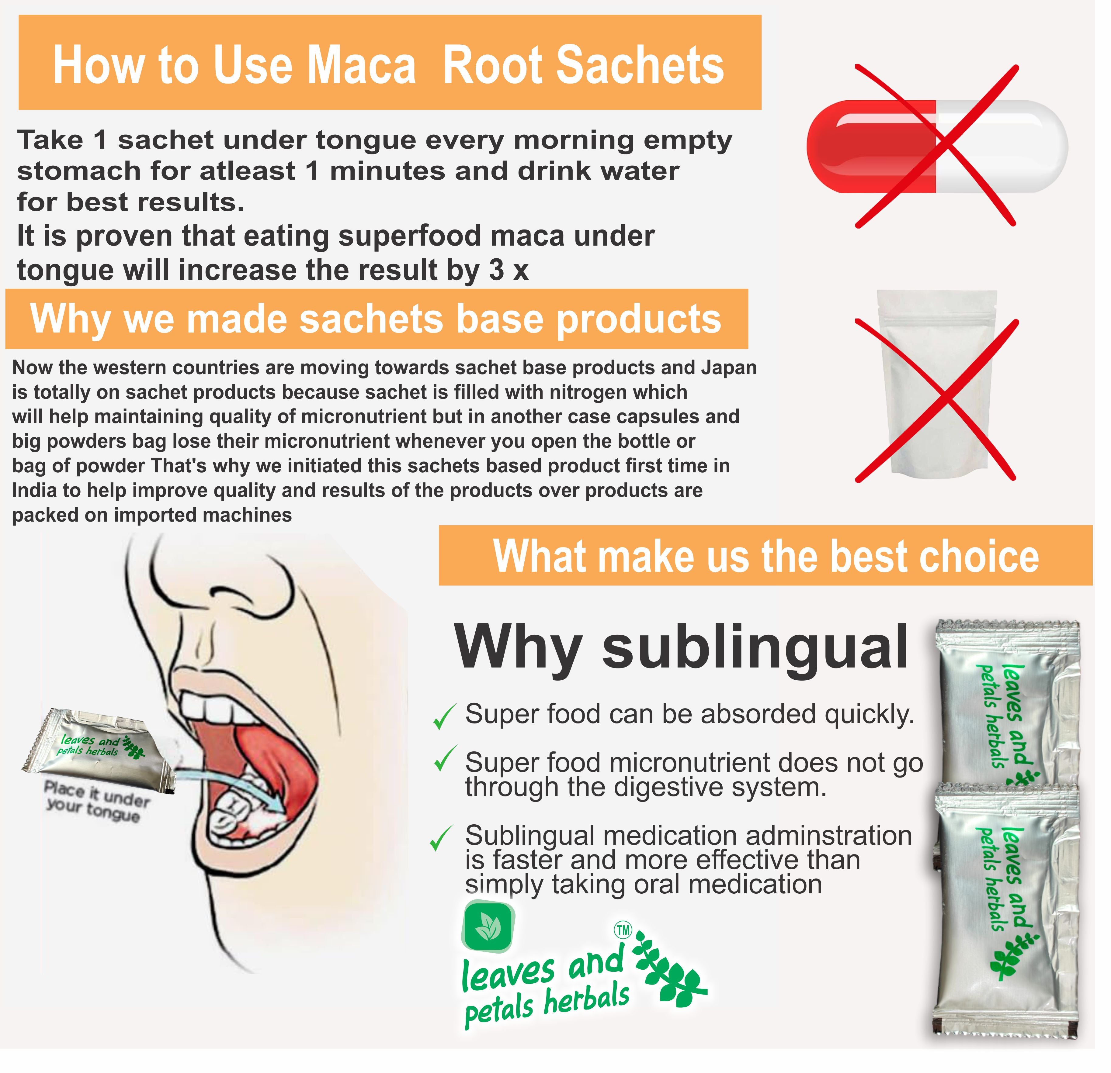 Maca Root Powder 2 PACK 30 SACHETS IMPORTED FROM Peruvian