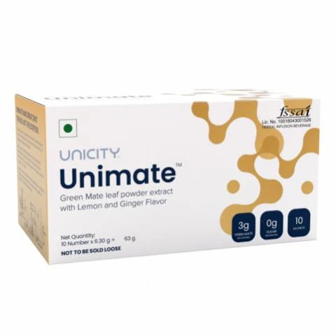 Unicity Unimate Lemon Ginger (10 Sachets)